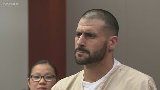 Aaron Herandezs brother quotDJquot faces judge after violating wifes protective order [upl. by Mayhs907]