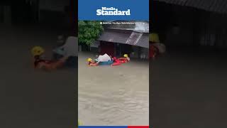 Sorsogon town calls for rescue volunteers amid Kristine flooding [upl. by Ahsrats477]