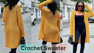 Crochet Lightweight Cardigan Made From 2 Panels Beginner Friendly crochetcardigans howtocrochet [upl. by Fidelas]