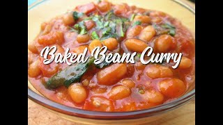 Baked Beans Curry Recipe  EatMee Recipes [upl. by Ydda]