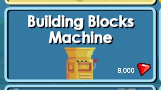 Kegunaan Building Blocks Machine GROWTOPIA [upl. by Geldens488]