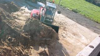 Weidemann T4512 filling a lorry in County Cork from lorry view [upl. by Erdnad]