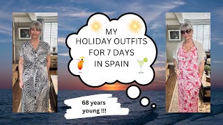 MY HOLIDAY OUTFITS FOR 7 DAYS IN SPAIN ❤️ OVER 50S 60S 70S ❤️ [upl. by Deach]