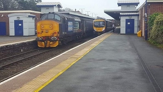 Trains at Barrow in Furness Cumbrian Coast Line  Furness Line 17217 [upl. by Coffee]