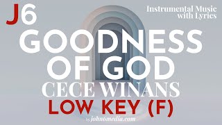 CeCe Winans  Goodness Of God Instrumental Music and Lyrics Low Key F [upl. by Kerat]