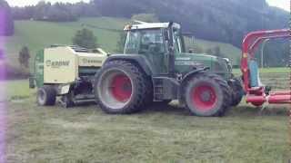 Ballen pressen und Wickeln mit Fendt 718 [upl. by Janet]