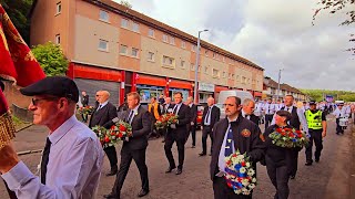 Red Hand Comrades Association  Memorial parade Drumchapel 27072024 [upl. by Eitsirc]