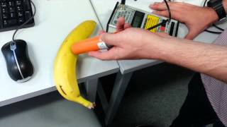 Radiation from a banana measured using a Geiger counter [upl. by Hufnagel975]