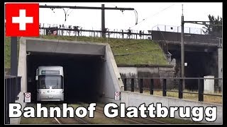 Railway Station Glattbrugg Zurich  viel los am Bahnhof Glattbrugg Schweiz 2018 [upl. by Aowda460]