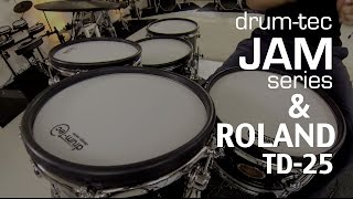 drumtec Jam series electronic drums performance with Roland TD25 sound module [upl. by Nathanil]