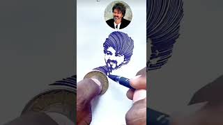 Thalapathi vijay 🔥🔥🔥coin 🪙 drawing [upl. by Lidaa]