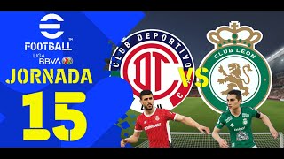 Toluca 52 León  Jornada 15  Apertura 2024 efootball [upl. by Tirrell]