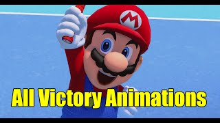 All 16 Character Victory Win Animations in Mario Tennis Ultra Smash [upl. by Dieball821]