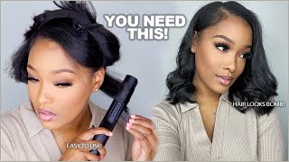 EASY Salon Results at Home ft Tymo Airflow 2 in 1 Hair Straightener and Curler  Fabulous Bre [upl. by Nnairrehs]