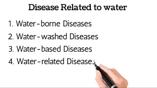 What are the Diseases related to water  4 Diseases of water and its differences microbiology [upl. by Aillemac100]