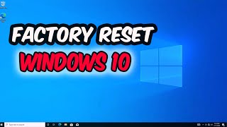 How to Factory Reset in Windows 10  Reset Windows 10 Laptop 2024 [upl. by Kelwen]