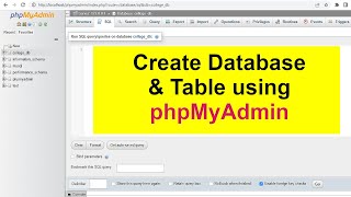 How to create database amp table and insert data using phpMyAdmin  Insert data in a database [upl. by Sirovart484]