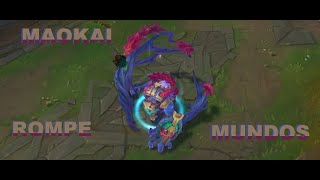 🌍🗻MAOKAI ROMPEMUNDOS skin lol interacciones 2020 CASTELLANO WORLDBREAKER league of legends🗻🌍 [upl. by Lliw878]