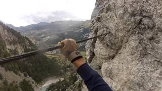 Via ferrata du diable  pont de singe Vertiginous monkey bridge [upl. by Lhamaj226]