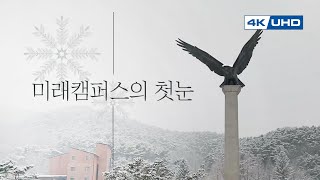 연세대학교 미래캠퍼스의 첫눈❄4K [upl. by Eesak]