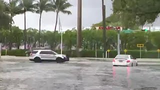 Aventura streets flooded after heavy downpour [upl. by Chenee295]