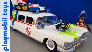 Unpack Playmobil Ghostbusters 9220 Ecto 1 with Lights and Sound [upl. by Billy]