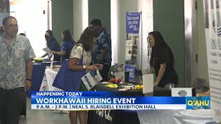 WorkHawaii hosts Job Fair at Blaisdell with 90 employers [upl. by Aivull]