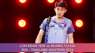 Loh Kean Yew vs Huang Yu Kai  Badminton Thailand Masters 2024 [upl. by Wooster]