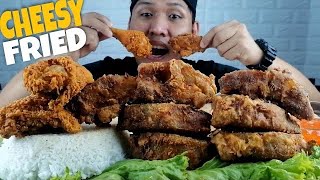 Cheesy Lechon Kawali amp Fried Chicken Mukbang ASMR [upl. by Kissel]