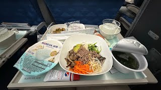 Eating Airplane Food at Korean Air Economy Class [upl. by Akimot]