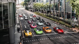 SUPERCARS OF SINGAPORE SOS CHINESE NEW YEAR DRIVE 4K [upl. by Alaik]