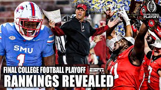 FINAL College Football Playoff Rankings REVEALED 👀  ESPN College Football [upl. by Ridgley]