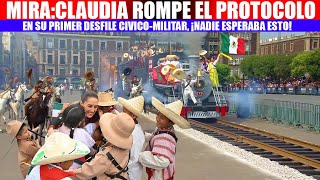 MIRA¡NADIE ESPERABA ESTO EN EL PRIMER DESFILE DE LA PRESIDENTA CLAUDIA MOMENTO HISTORICO [upl. by Alroy]