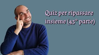 Quiz 43 per il ripasso concorso docenti pedagogia psicologia ter tfa ripasso [upl. by Adnilev]