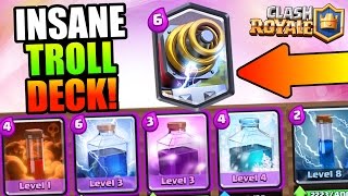 Clash Royale  SPARKY  ALL SPELLS TROLLING LOW ARENA LEVELS  EPIC LEGENDARY TROLL DECK [upl. by Lashoh]