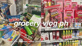 GROCERY VLOG PH 🍇 realistic grocery shopping monthly essentials life in MNL asmr grocery with me [upl. by Anitsua]