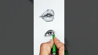 how to draw eye diagram easily class 8 how to draw ayes and lips step by step [upl. by Grubb]