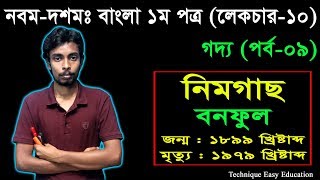 9 Nine Ten Bangla 1st Paper Goddo Nimgach ll SSC Goddo ll গদ্য নিমগাছ [upl. by Esinert91]