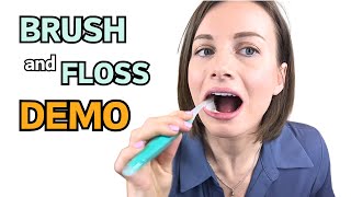 How To Brush And Floss PROPERLY  Full Demo [upl. by Asilet66]