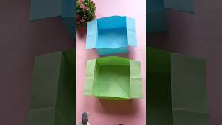 Cute paper boxes youtubeshorts shorts greenscreen origami easybox papercraft [upl. by Mert]