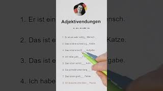 Adjektivendungen im Deutschen 🇩🇪😮 german deutsch deutschlernen learngerman germany learn [upl. by Mages]