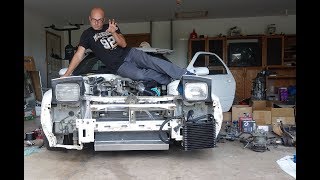 Mounting an oil cooler on the FC Rx7 [upl. by Anehsak]