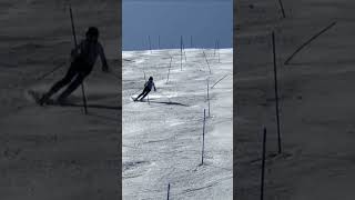 Slalom after 6 months🤩 ski alpineskiing skiracing skimountain snow skiing [upl. by Rehtse44]