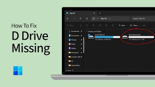 How to Fix D Drive Missing in Windows 111087  How To Fix E F Drive Suddenly Disappeared [upl. by Akeemat337]