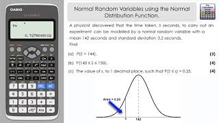 Using Normal Distribution Mode on Casio Classwiz with Normal Random Variables To Find Probabilities [upl. by Jessey]