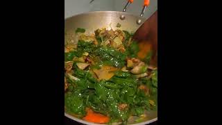 Quick amp Healthy Indian Spinach Recipe Palak Sabji  cooking [upl. by Wamsley]