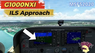 Msfs2020G1000NXI ILS Landing tutorial Entering the FPL amp ApproachW FREQS Cessna 172 [upl. by Eened]