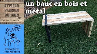 BANC ASYMÉTRIQUE EN BOIS amp METAL RECYCLING [upl. by Haduj959]