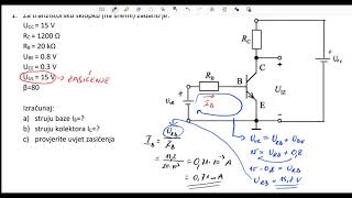 Tranzistorska sklopka  primjer 1 [upl. by Catima]