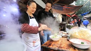 Chinese Street Food Tour in Chongqing China  BEST Alleyway Food in China [upl. by Enailil]